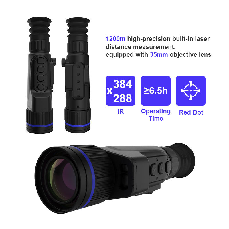 Thermal Scope Night Vision Monocular - YXM335L 방수 전술 열화상 스코프, 384x288